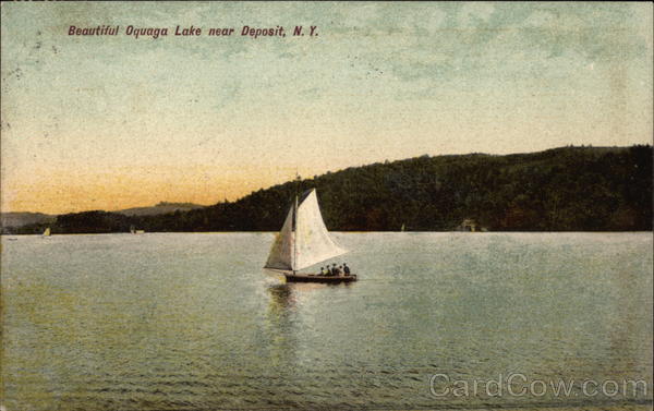 Boating on Oquaga Lake Deposit New York
