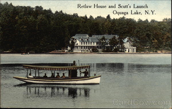 Retlaw House and Scutt's Launch Oquaga Lake New York