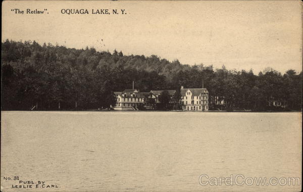 View Across Lake to The Retlaw Oquaga Lake New York