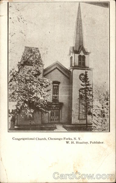 View of Congretational Church Chenango Forks New York