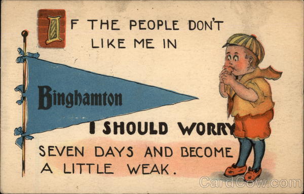 If the people don't like me in Binghamton New York