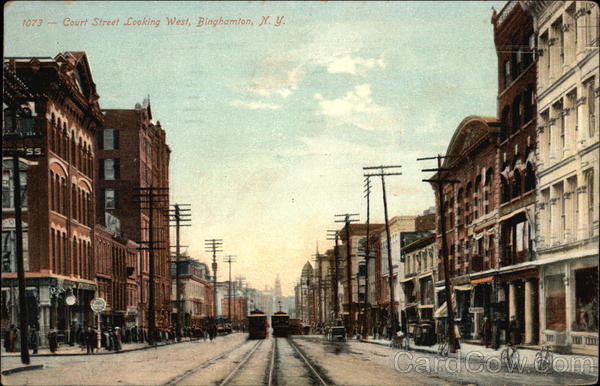Court Street Looking West Binghamton New York