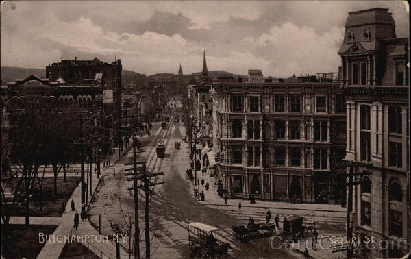 Looking Up Court Street Binghamton New York