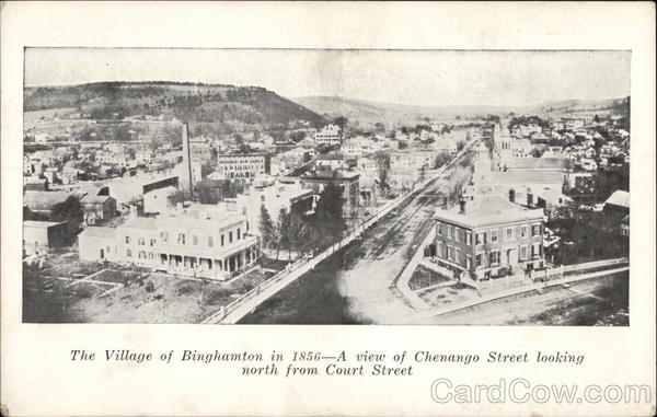 A View of Chenango Street Looking North from Court Street - 1856 Binghamton New York