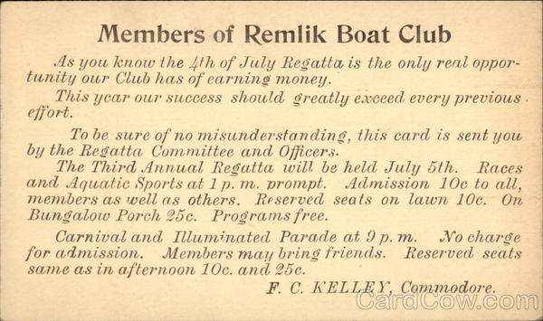 Members of Remlik Boat Club Binghamton New York