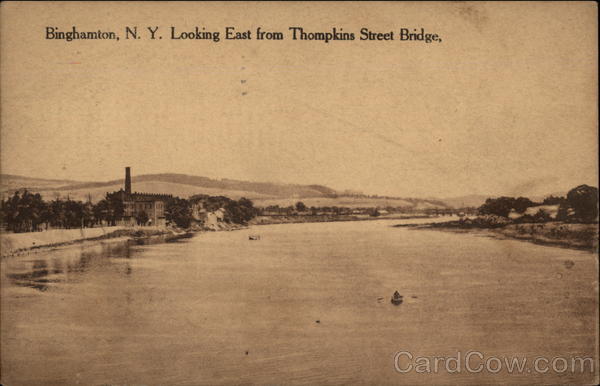 Looking East from Thompkins Street Bridge Binghamton New York