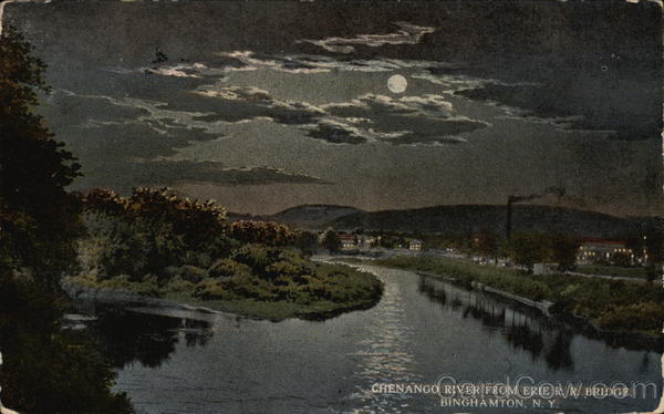 Chenango River from Erie R. R. Bridge Binghamton New York