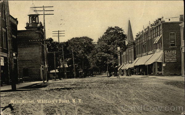 Looking Up Main Street Whitney Point New York