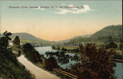 "Riverside Drive" between Windsor, NY and Susquehanna, PA Postcard Postcard