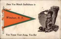 Dere vas mutch sadfulness in Postcard