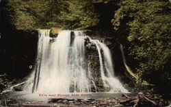 Falls near Oquaga Lake Outlet Deposit, NY Postcard Postcard