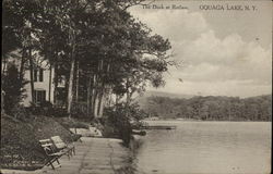 The Dock at Retlaw Oquaga Lake, NY Postcard Postcard