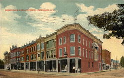 Corner Main & Broad Streets Postcard