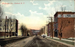 Washington Avenue Endicott, NY Postcard Postcard