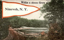 Within a stones throw of Nineveh, NY Postcard Postcard