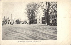 Main Street In Winter Postcard