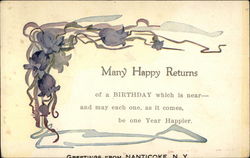 Many Happy Returns Postcard