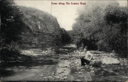 Scene along The Country Road Postcard