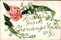 Greetings - Flowers Chenango Forks, NY Postcard Postcard