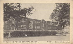 View of Central School Chenango Forks, NY Postcard Postcard