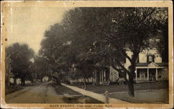 Looking Up Main Street Postcard