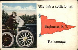 We had a Collision...No Damage Postcard