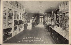 H.G. Springer Groceries & Meats Postcard
