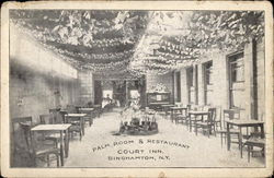 Palm Room & Restaurant, Court Inn Postcard