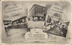The New Arbor Hotel and Restaurant Postcard