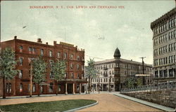 Cor. Lewis and Chenango Sts Binghamton, NY Postcard Postcard