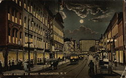 Court Street by Night Postcard