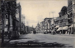 Looking Up Court Street Postcard