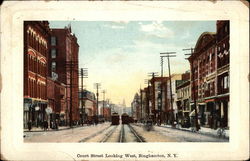 Court Street Looking West Binghamton, NY Postcard Postcard