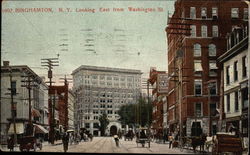 Looking East From Washington St Postcard