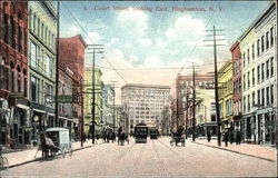 Court Street, Looking East Binghamton, NY Postcard Postcard