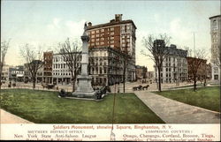 Soldiers Monument and Square Postcard