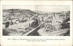 A View of Chenango Street Looking North from Court Street - 1856 Postcard