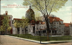 Corner Hawley and Collier Streets Binghamton, NY Postcard Postcard