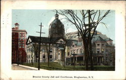 Broome County Jail and Courthouse Binghamton, NY Postcard Postcard