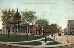 Court House Square Binghamton, NY Postcard Postcard