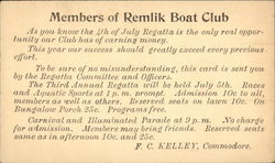 Members of Remlik Boat Club Postcard