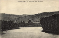 Looking South from Court Street Bridge Postcard