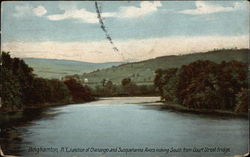 Junction of Chenango and Susquehanna Rivers Postcard