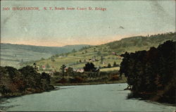 South from Court St. Bridge Postcard