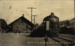 Arrival of the Manhattan Flyer Whitney Point, NY Postcard Postcard