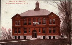 High School Whitney Point, NY Postcard Postcard