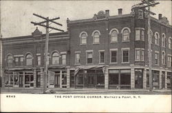 The Post Office Corner Whitney Point, NY Postcard Postcard