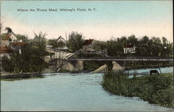 Where The Rivers Meet Whitney Point, NY Postcard Postcard