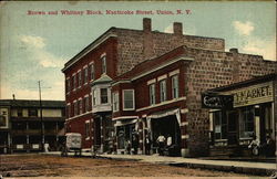 Brown and Whitney Block, Nanticoke Street Postcard
