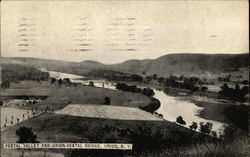 Vestal Valley and Union-Vestal Bridge Postcard